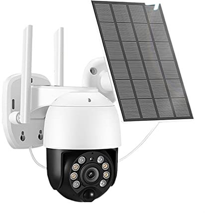 Cámara de Seguridad, Cámara Solar con tarjeta SIM 4G, batería integrada for exteriores, 3MP, PTZ, , CCTV inalámbrico, cámara de vigilancia de seguridad, movimiento PIR para Seguridad del Hogar en Inte