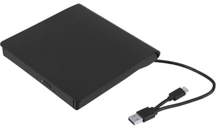 jojofuny Lecteur DVD Externe USB Type-c Portable Graveur Et Lecteur CD DVD pour Ordinateurs Portables Bureau Compatible avec Musique Et Films Design Compact Et Léger