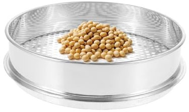 CEHJZQRPL Laborsieb Sandsieb Kompostsieb Edelstahl Gartensieb Metall Erdsieb Rundsieb Feinsieb Gartengeräte for Erde und Steine(Calibre 15cm,Mesh 3mm)