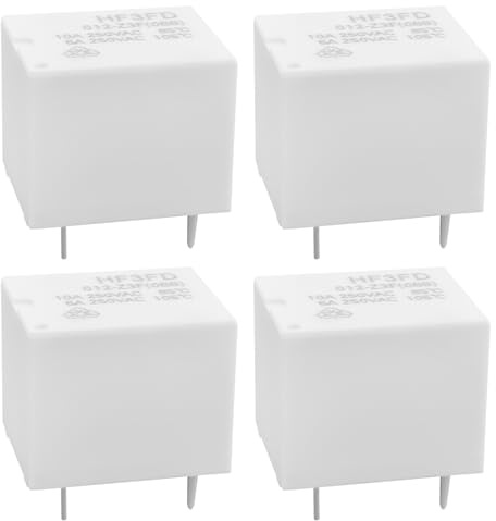 EMSea 4x Rel¨¨ HF3FD 012-Z3F A 5 Pin 10 A 250 V CA 12 V CC Adatto Per Automazione Industriale Controllo Elettrodomestici Elettronica Automobilistica
