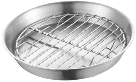 UTHCLO Teglia da Forno e Griglia in Acciaio 304 Rotonda 16cm Set per Cottura e Raffreddamento Snack e Dolci
