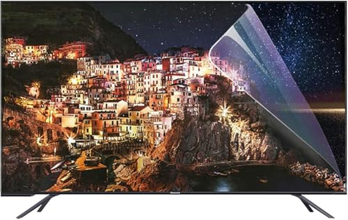 Filtro anti luce blu / anti radiazioni per schermo TV da 32-75, blocco del 90% della luce blu, per schermi LCD, LED, OLED 4K e QLED HDTV, trasparente, 1429 x 804 mm