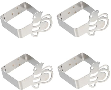 Cabilock 4 Stück Tischdeckenhalter Klemmen aus Edelstahl mit Bienenmotiv Stabile Table Cloth Holder Clips für Picknick und Tischdecke Dickes Design und Polierte Oberfläche