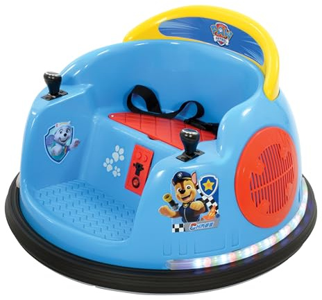 Paw Patrol Kids Bumper Car, 6V Electric Ride On, Ages 3+ | Officially Licensed, 360° Spin, LED Lights & Sounds, Anti-Collision Strips, 30kg Max, Safe Toddler Toy for 3+