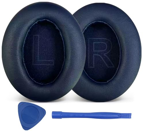 Replacement Ear Pads for Anker Soundcore Life Q20/Q20BT/Q20+ Headphones, Replcement Earpads Ear Cushions Ear Cups Cover Repair Parts (Navy Blue)