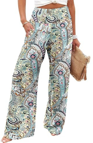 CHICZONE Womens Lightweight Yoga Pants Wide Leg Loose Lounge Pajama Flowy Pants Pockets Casual Sweatpants
