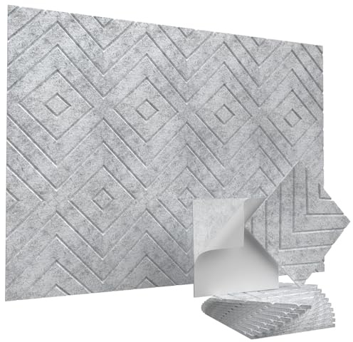Vieshful Selbstklebende Akustikpaneele 10 Stück 30x30x1cm