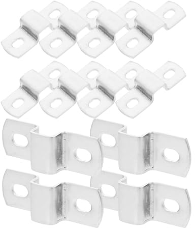 KOCKSHION 12pcs Collier de Support de Tuyau en Acier Inoxydable U Forme pour Tube Carré, Embase Solide, Maintien Sécurisé, Prévention du Glissement, pour Balustrades D'escalier et Balcon
