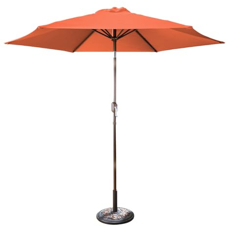 Coopers of Stortford - Tilting Garden Parasol with Crank Handle 2m or 2.7m - UV Resistant Outdoor Umbrella with 30 Degree Tilt