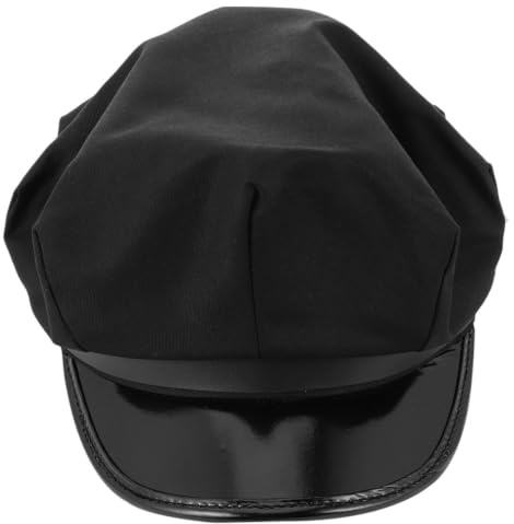 TOVINANNA Sombrero de Almirante Negro de Algodón Circunferencia Ajustable, Adecuado para Fiestas de Disfraces y Juegos de Rol Náuticos