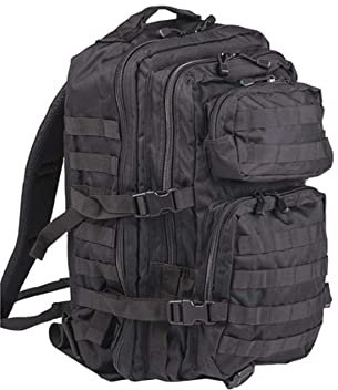 Camouflage Militaire Armée Sac à dos US assault pack 36L MOLLE Noir