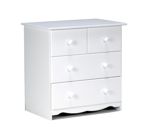 Commode Teddy 2 + 2 tiroirs/Blanc