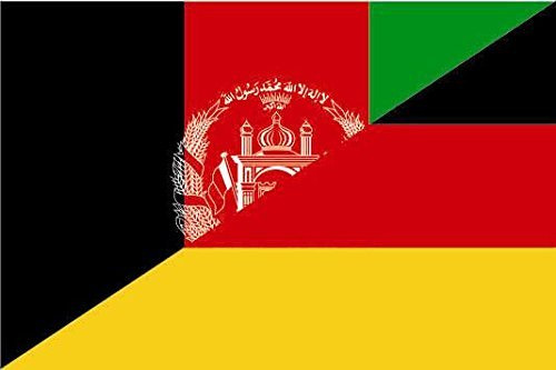 U24 Motorradflagge Afghanistan-Deutschland Fahne Flagge 20 x 30 cm