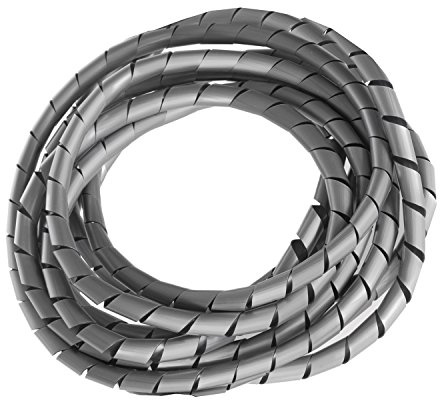Maclean MCTV-684 S Flexible Kabelspirale Spiralband Kabelschlauch Bündelbereich Wickelschlauch 3m (5 * 6mm, Silber)