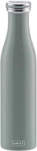 Lurch 240922 Isolierflasche / Thermoflasche für heiße und kalte Getränke aus Doppelwandigem Edelstahl 0,75l, Perlgrau