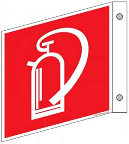 Feuerlöscher Schild Brandschutzzeichen 15x15cm Fahnenschild BGV DIN