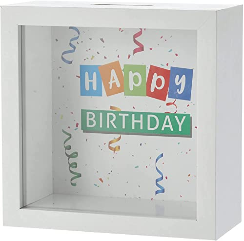 MC-Trend Spardose Happy Birthday Sparbüchse zum Geburtstag Geldgeschenk Verpackung Geld Geschenk-Idee Sparschwein (Happy Birthday)