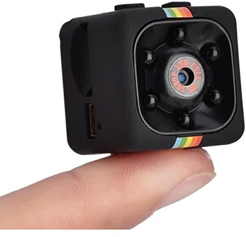 SQ11 Mini Camera Espion IP Cachee Sport sans Fil Full HD DV 1080P Enregistreur. Photo 12MP. Caméra de Surveillance Vision Nocturne Infrarouge et Detection Mouvement, Interieur/Exterieur, Noir