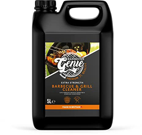 McKLords BBQ Genie Grill Cleaner - Barbecue Extra Strength Degreaser | Cuts Through Grease and Grime | Tackles Burnt On Food - 5 Litre,Clear