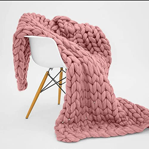 MHUQIA Grobstrick-Decke FüR Bett 80x100cm, Gestrickte Chenille Handgemachte Decke, Handgemachte Weiche Dicke Grob Gestrickte Decke GemüTliche BettüBerwurf