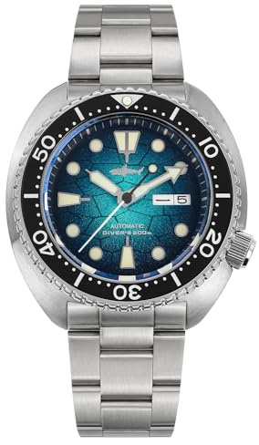 TACTICAL FROG Heimdallr 44 MM Edelstahl Herren-Automatikuhr, Saphirglas NH35A Bewegung Tauchuhren für Männer, 200 Meter Wasserdicht