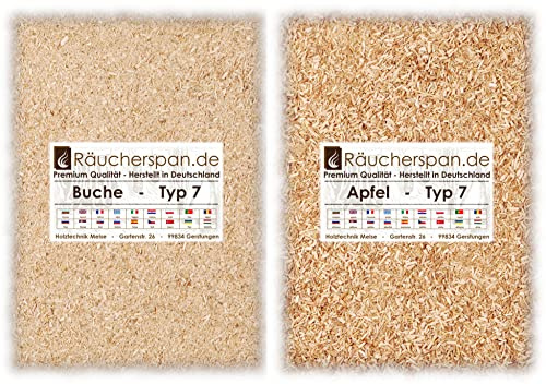 Räucherspäne Räuchermehl Buche Apfel Sparpaket zum Räuchern von Schinken Lachs Forelle