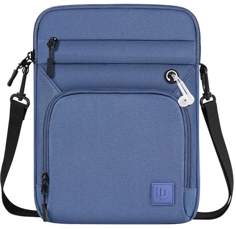 Dadanism 9-11 Custodia Borsa per Tablet con Tracolla per iPad 10a Gen 10,9, iPad (A16) 11, iPad Air/Pro 11, iPad 9/8/7a Gen 10,2, iPad Air 5/4 10,9, Galaxy Tab A9+ 11, Tab M11 11, Blu Scuro