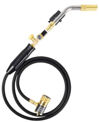 Edsdeyet Mapp Gas Welding Torch Double Flame Jet Soldering Torch 3600° F Propane Welding with Electronic Ignition