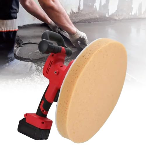Concrete Cement Mortar Wall Polisher,for Cement and Wall Polishing, Handheld Floor Sander,with 15 Sponge Pad,10-1Battery