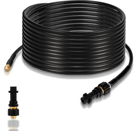 Vigevee Tubo di pulizia per tubi, 20 m, 180 bar, con adattatore M22, con idropulitrice Kar. K2 K3 K4 K5 K6 K7