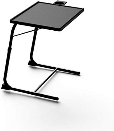 SFNIOKFG Mobiler Computertisch für übers Bett, tragbarer Beistelltisch mit Klapphalterung, mobiler Tisch, Laptoptisch, leicht und flexibel, Gästezimmer, Bürotisch mit Rollen über dem Bett,