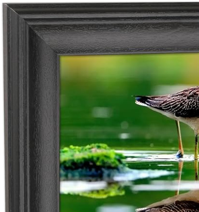 Mxtallup 10x25 Poster Frame Real Wood Picture Frame 10x25 Photo Frames for Family Photos Black Panoramic frame including Hanging Hardware for Wall (T23B1025)