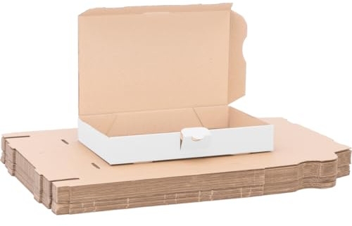verpacking postlåda kartong 22,5 x 14,5 x 3,5 cm MB XS vit - fraktpost kartong fraktkartong postkartong 25 stycken
