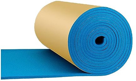 Acoustic Foam Panels Soundproof Wall Panels Self Adhesive 5Mx1Mx4Cm Blue Foam Sheet Roll Absorption Panel Wall Decoration for Recording Studios and Bedroom