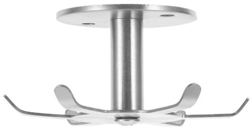 FELTECHELECTR Rotating Kitchen Hook Under Cabinet Utensil Hanger with Six Claws Stainless Steel Kitchenware Organizer for Hanging Cups Towels Keys Space Saving
