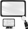 5X Magnifying Glass with Light, Handheld Magnifier for Reading Large Magnifying Glass with 48 LED Light and Anti-Glare Lens Illuminated Page Reading Magnifier for Books, Newspaper, Seniors