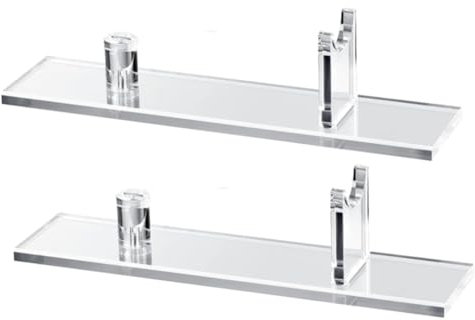 Swiixxer 2 Stück Messerständer, Fester Messerständer, Desktop-Messerständer, Acryl-Messeretui, Einzelner Messerhalter für Heimdekoration (Klare Basis)