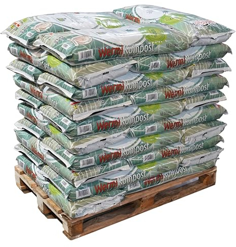 Ekagro 1500L Wurmhumus für Pflanzen | Natürlich Humus Erde 30x50L | Organischer Wurmkompost | Regenwurmhumus Fördert Bodenstruktur und Wasserspeicherung | Universaldünger für Garten