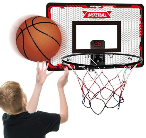 Dtaigou Indoor-Basketballkorb für Kinder, Basketballkorb für die Tür | Basketballkorb mit elektronischer Anzeigetafel | Batteriebetriebenes Zimmer-, Basketball-Sportspielzeug für, Mädchen,