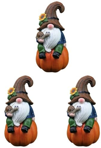 YARNOW 3 Pièces Ornements Nains décor extérieur de Tortues de Jardin Nains de Jardin en Plein air Statue de GNOME en résine Ornement de GNOME pour ments de ES Petits Nains