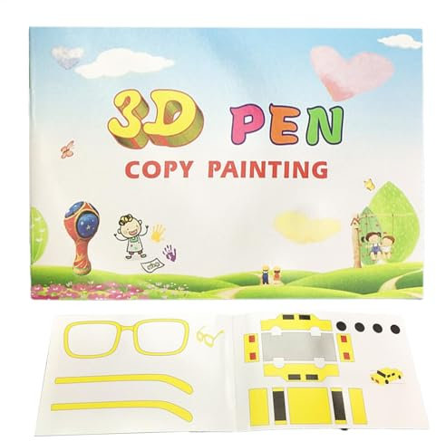 3d Stift Vorlagen, 3d Stifte Schablonen Für Kinder, 3d Stift Zubehör, 3D Pen Zeichenbuch Mit 40 Vorlagen Und 2 Transparente Platten