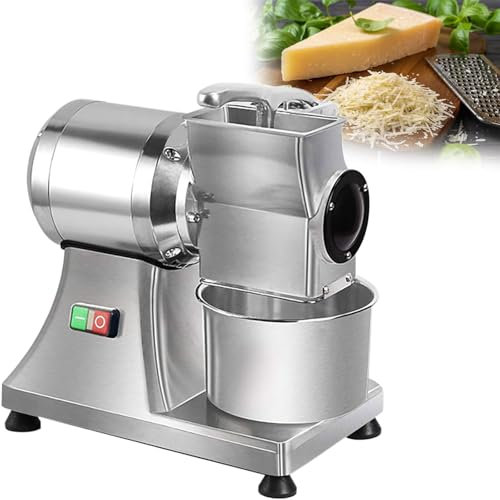 GESAIDES Rallador de Queso Eléctrico de 550 W, Máquina Ralladora de Queso Eléctrica, Trituradora de Queso, Trituradora de Alimentos de Alta Resistencia, para Quesos, Frutas y Verduras