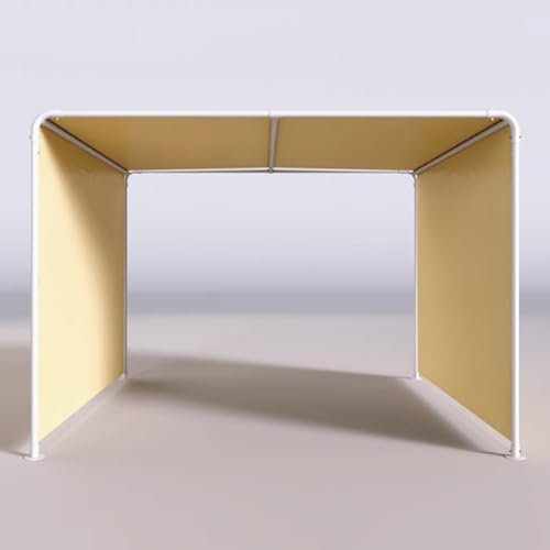 Gazebo da Esterno con Tettoia Retrattile, Tettoia in Metallo per Patio, Gazebo da Esterno con Tettoia Parasole E Struttura in Acciaio, Design con Manicotto A Sgancio Rapido(Khaki)