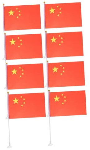 Yardwe 15 Pièces Hampe de Drapeaux avec pour Décoration de Voiture Blanc