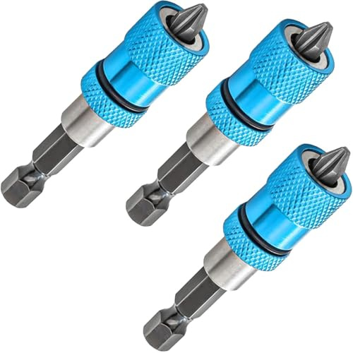 3Stück Trockenbau Bit, Trockenbauschrauber Aufsatz, Magnetisch Schnellwechsel Bithalter, 1/4-Zoll-Sechskantschaft Trockenbau Werkzeug für Akku-Schrauber und Hand-Bohrmaschinen