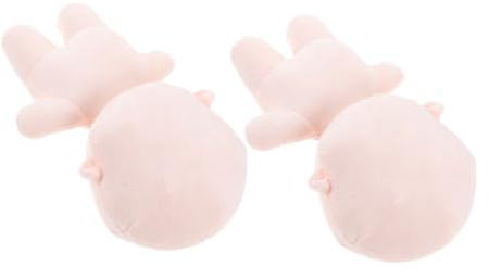 CORHAD 2 Stück Plüschpuppe mit Skelett Niedliche Unbemalte Stoffpuppe für DIY Weicher Blanko Körper Vielseitig zum Anziehen und Basteln Geeignet für Altersgruppen und Dekoration