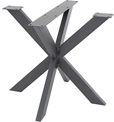 Heavy Duty Tischläufer aus Stahl - Tischfüße, Möbelfüße, DIY Spider Tischrahmen, Tischbeine aus Metall, Couchtisch, Industriedesign, einfache Montage, schwarz (58 x 43 x 98 cm)
