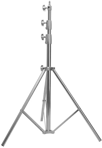Trípode de Estudio fotográfico de Acero Inoxidable de 2,8 m, Resistente, Soporte Grande y Resistente for softbox de fotografía, Foco LED(One)