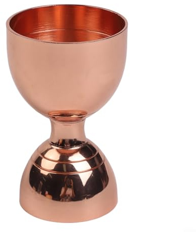 BlesConi Jigger da cocktail in acciaio inossidabile 304 con doppia misura da 28,3 g e 56,7 g, per baristi e bar di casa (rose dorate)