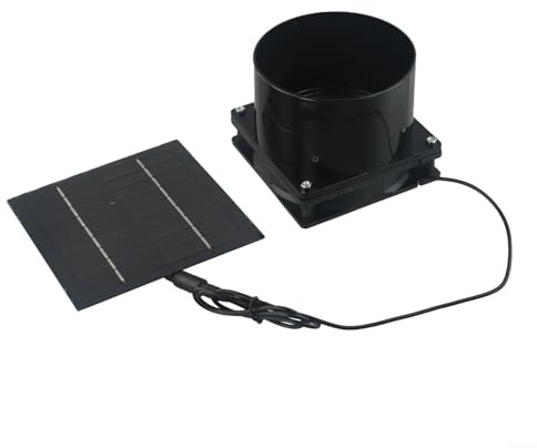Ventilateur d'échappement à énergie solaire 5 W 6 V avec panneau solaire adapté pour la maison, camping-car, serre ventilation pour réduire la chaleur et faire circuler l'air (ventilateur à panneau